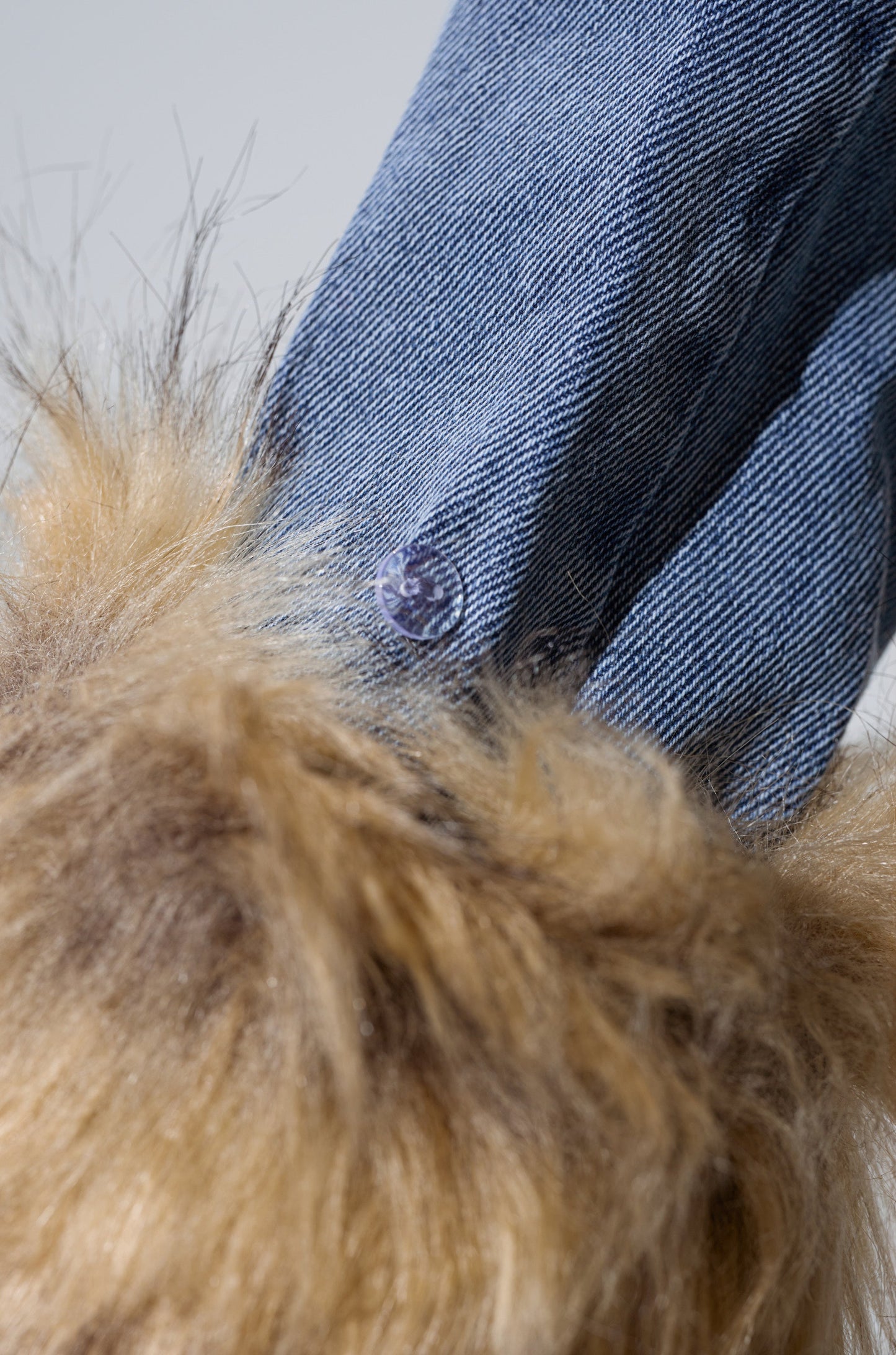 NEW GISELE CROPPED FUR TRIM JACKET
