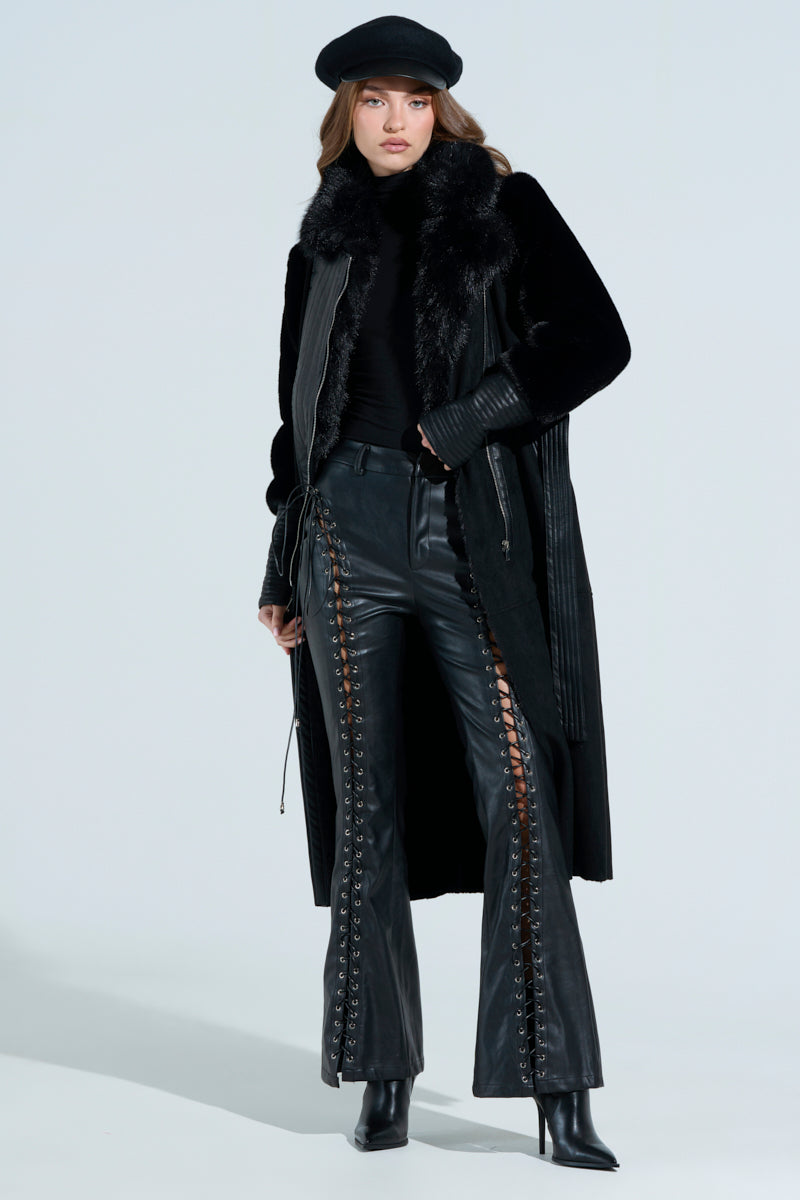 GOODIE MIXED MEDIA COAT