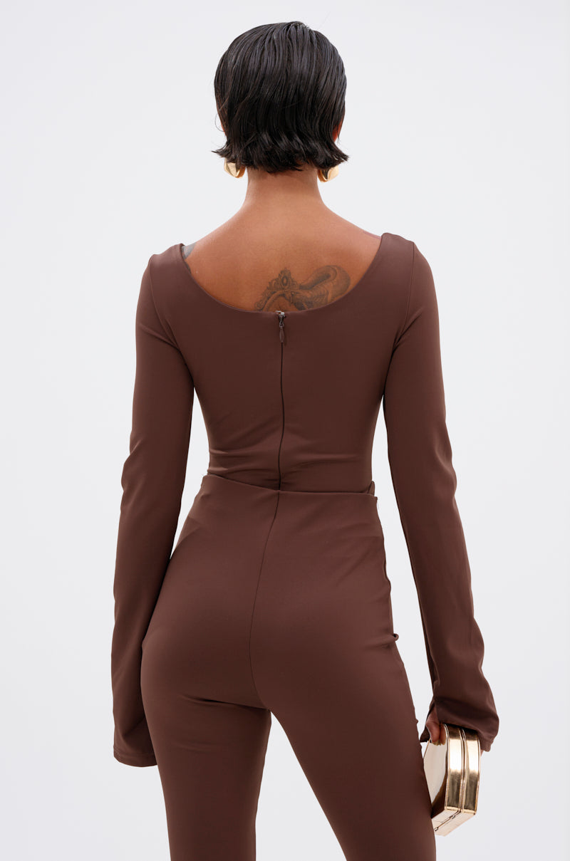LUXE LIFE SEAMLESS BODYSUIT IN BURGUNDY