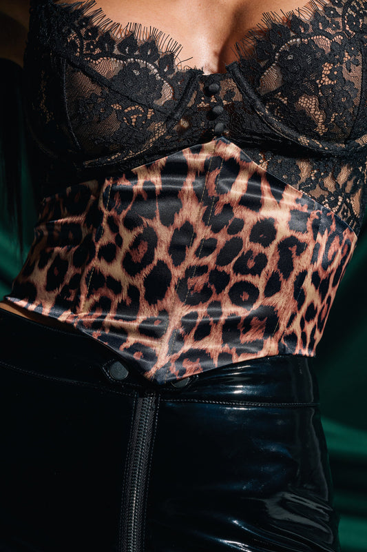 IN THE WILD SATIN CHEETAH BELT