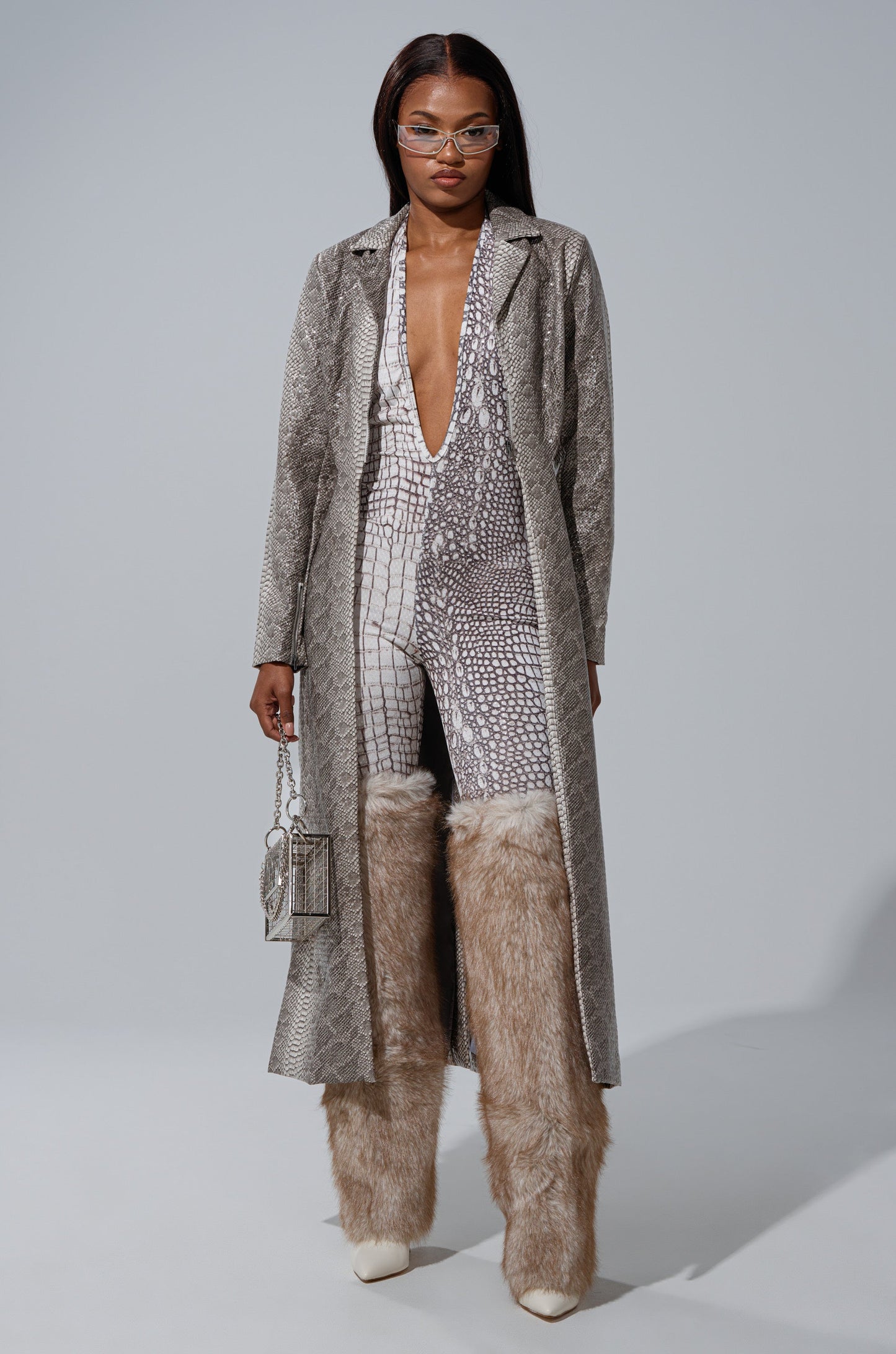 LILA CUTOUT TRENCH