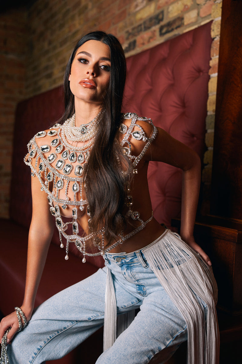 RUBY QUEEN RHINESTONE BLOUSE