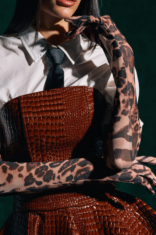REALLY WITH IT CHEETAH GLOVES