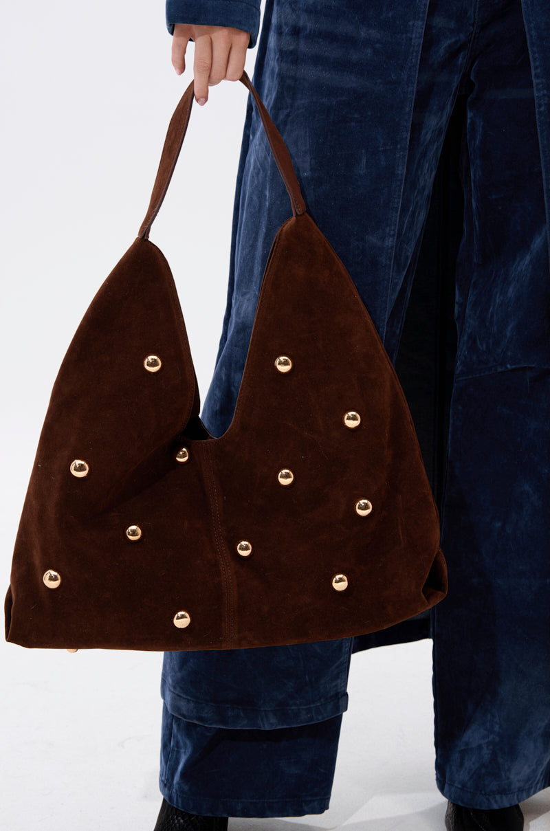 TAYLOR SUEDE BALL TOTE