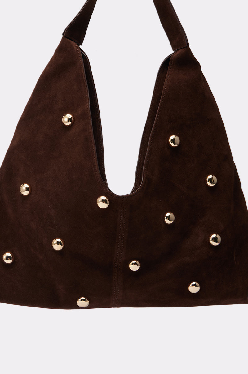 TAYLOR SUEDE BALL TOTE