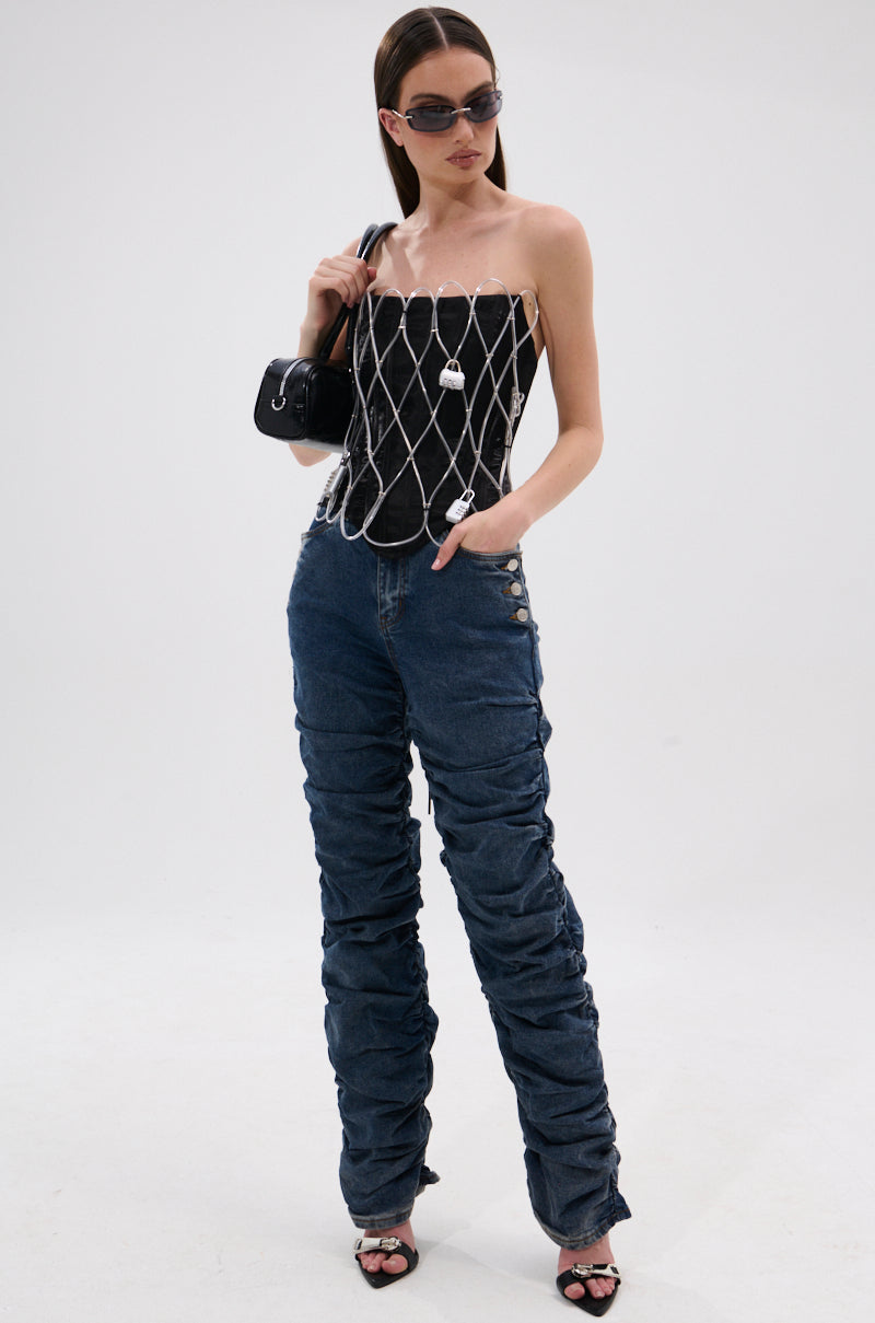 VERONICA RUCHED DENIM