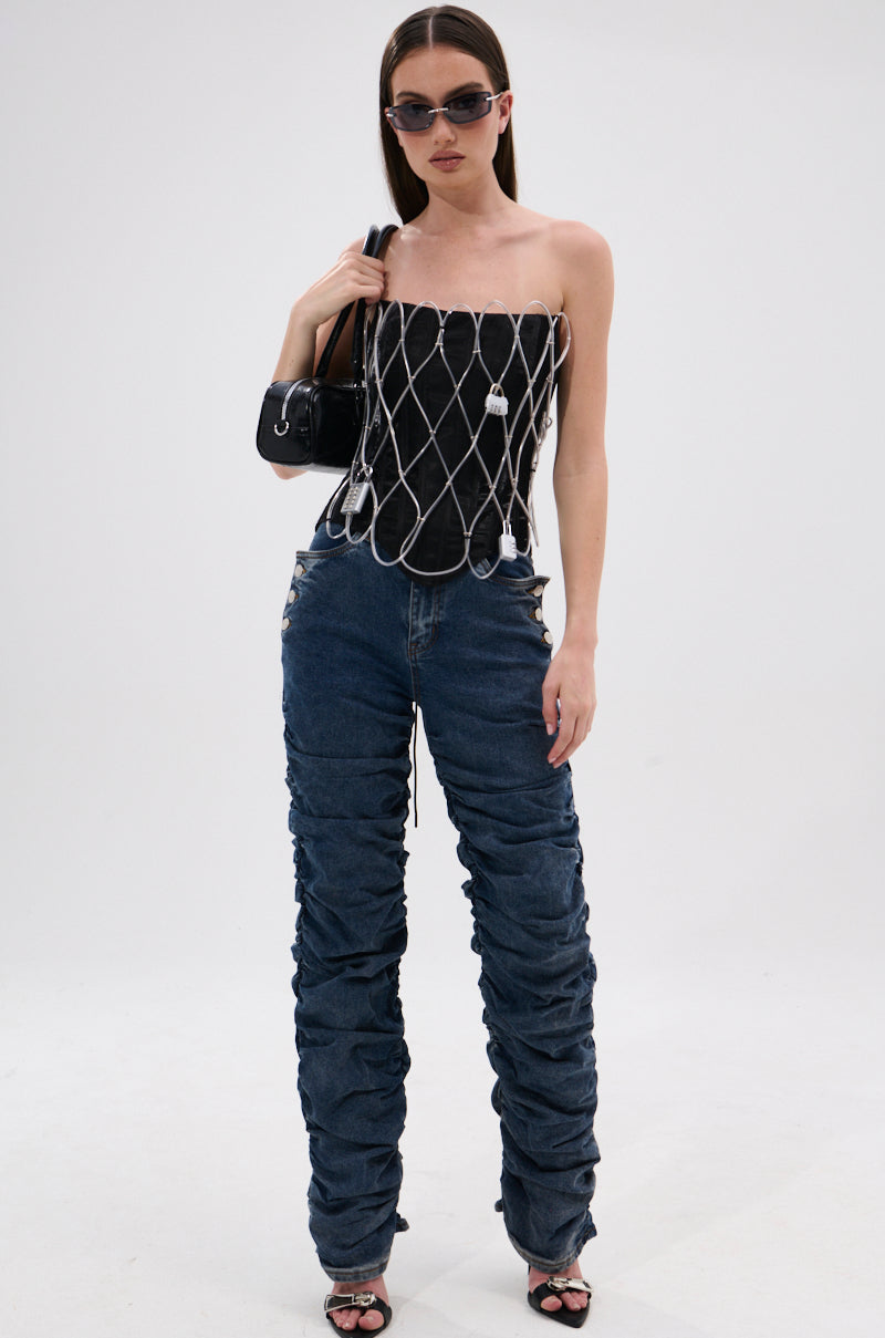 VERONICA RUCHED DENIM