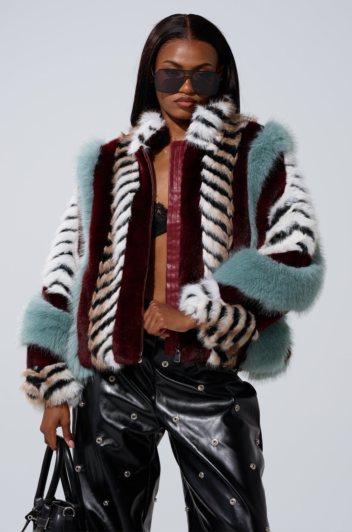 HAVE IT ALL PANELED FUR COAT