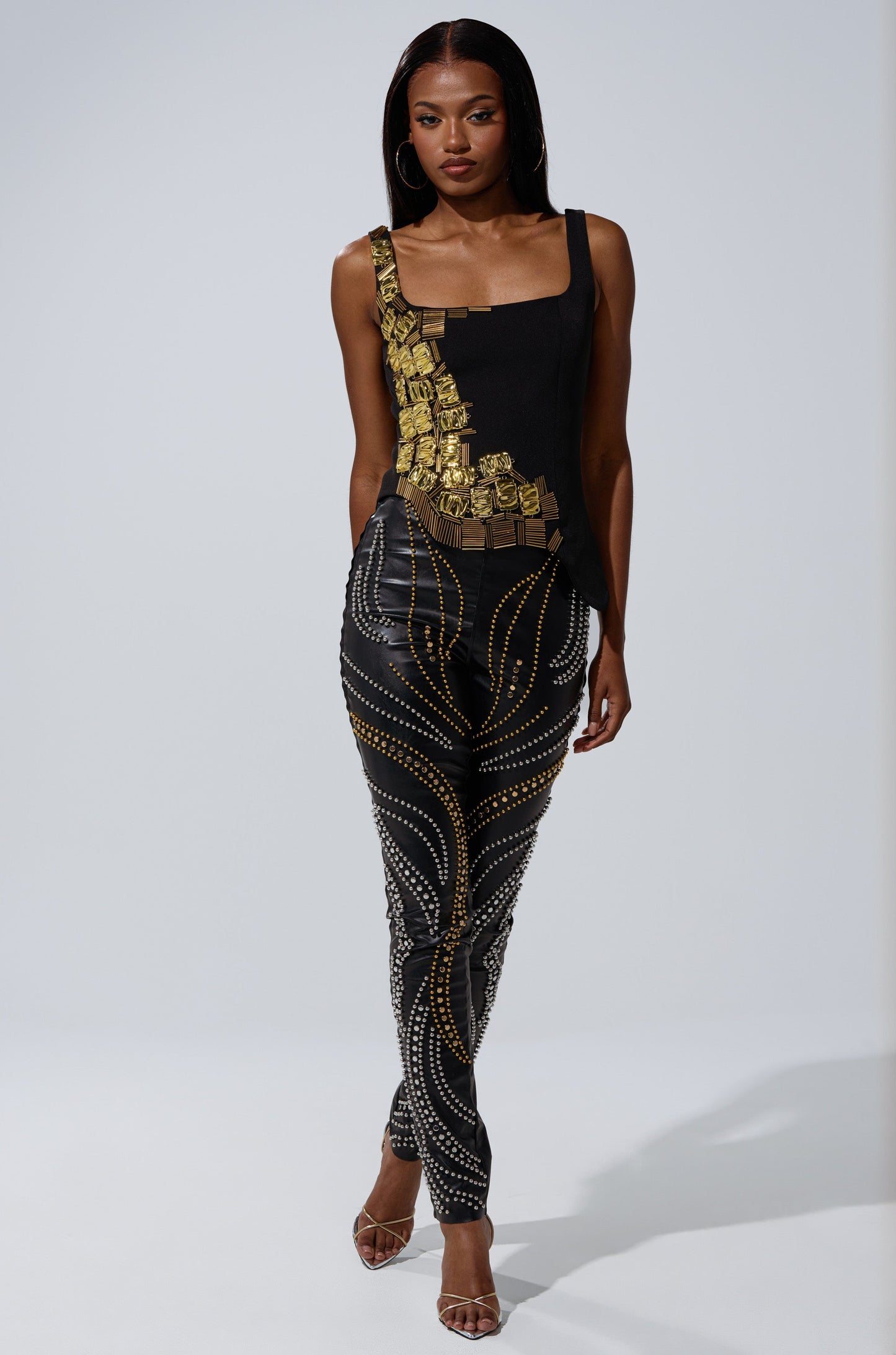 HAND BEADED LUX BLOUSE